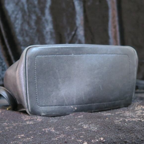 Coach Black Vintage Y2K Drawstring Leather C3W-9858 Daypack Legacy Top Handle - Picture 6 of 16